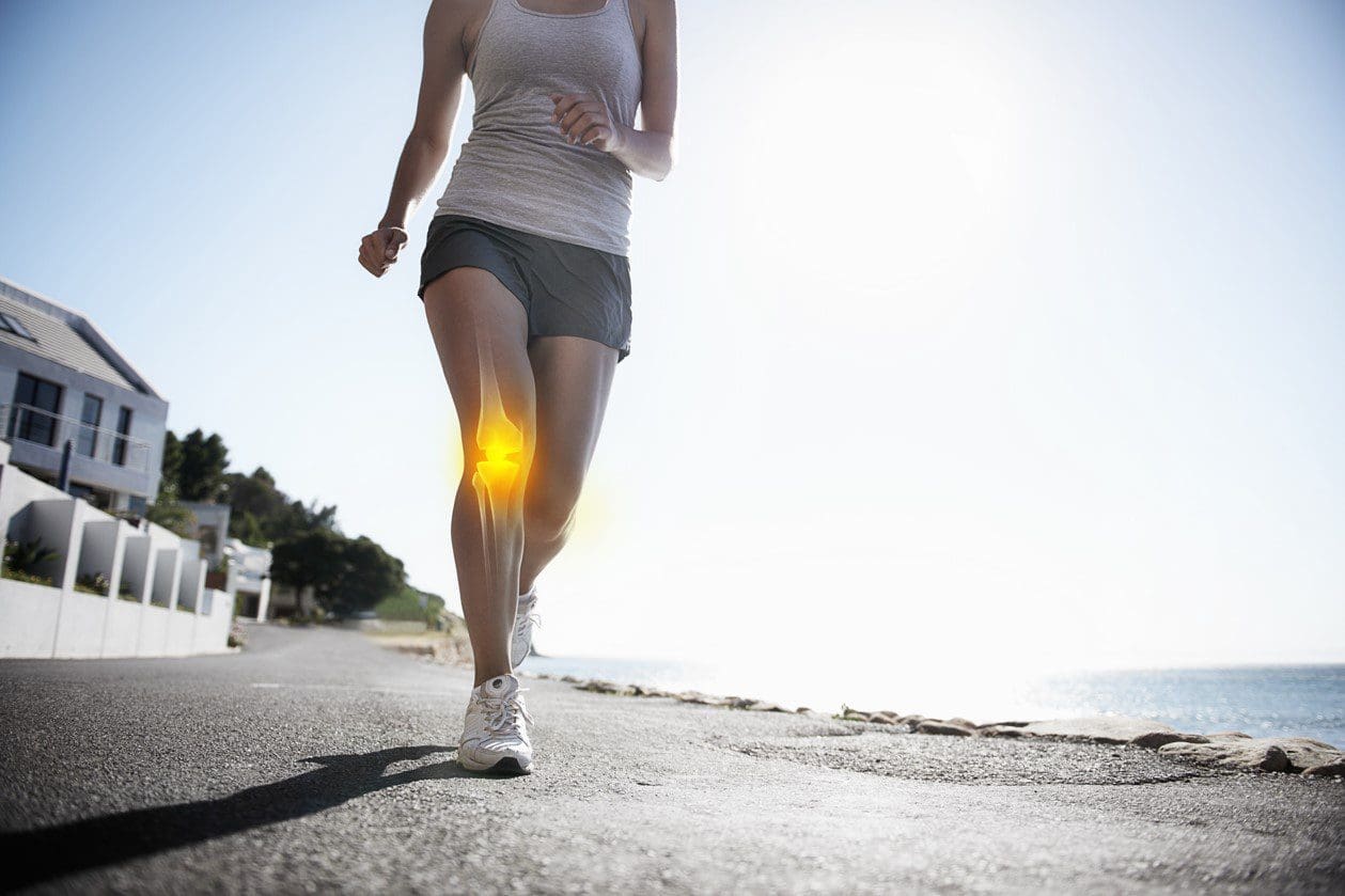 Woman running on the beach
